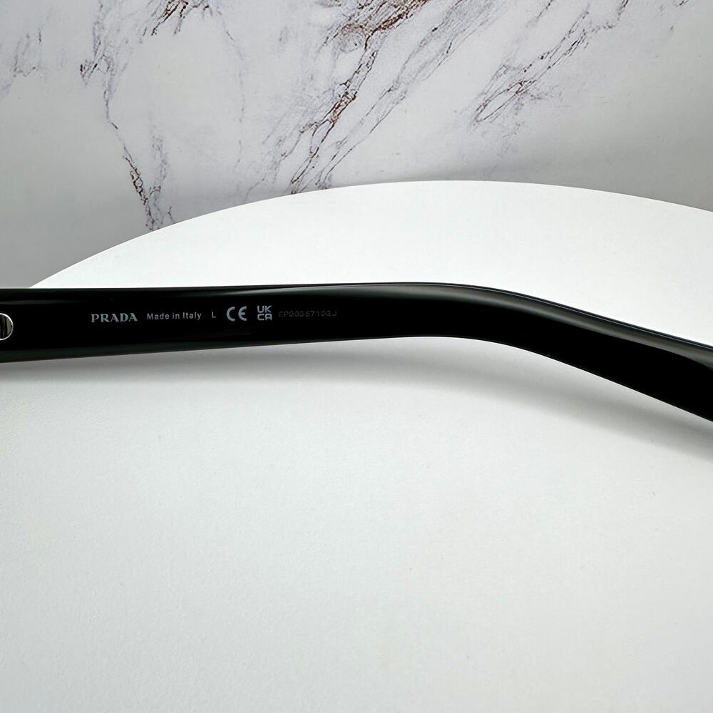 New PRADA Sunglasses Black Gray Lens 57-13-140 Authentic Prada - Picture 6 of 16